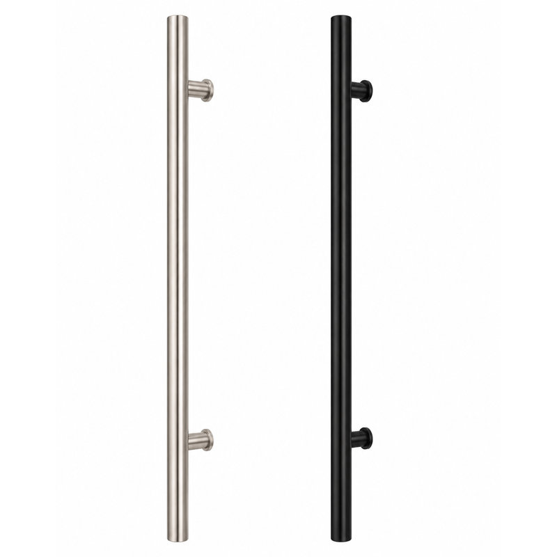 Poignée ronde en acier inoxydable, 48 in, Satin Nickel