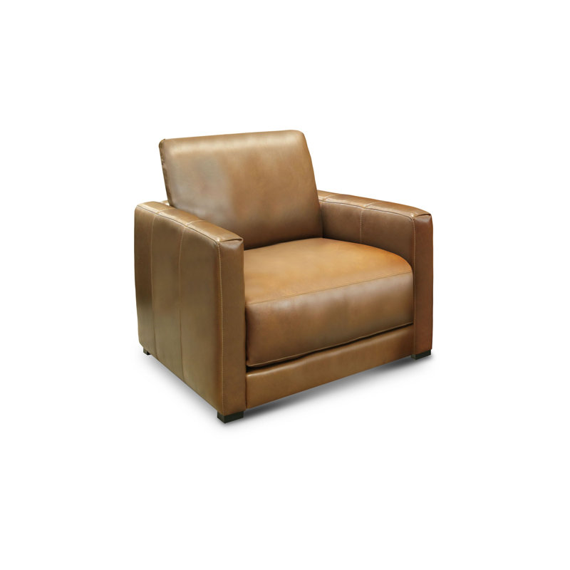 Fauteuil club raffiné 100% cuir raffiné Raffa, fabriqué sur commande