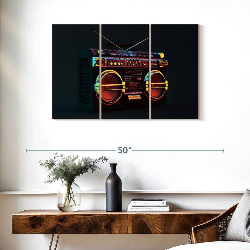 Abarca Modern Boombox, 24" H x 38" W