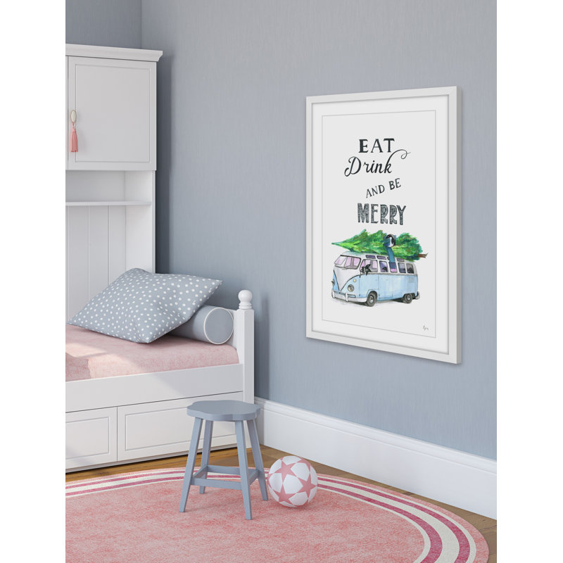 «Eat and Drink», reproduction encadrée, H 18 po x l 12 po x P 1,5 po