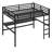 Metal Loft Bed With Power Outlet And LED Lighted, Space-Saving