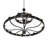 Byzantine 12 - Light Dimmable Wagon Wheel Chandelier