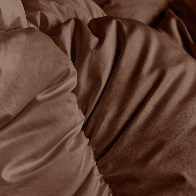 King Size Brown Cotton-Blend Down Comforter