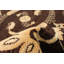 Tapis décoratif en laine noué à la main de conception unique 9 pi 3 po x 11 pi 10 po Brosch New Age 18/20 Pak meilleur brun foncé/kaki clair