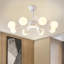 Ventilateur de plafond lustre 31 "avec lumière et télécommande avec abat-jour sphérique laiteux-1090761590