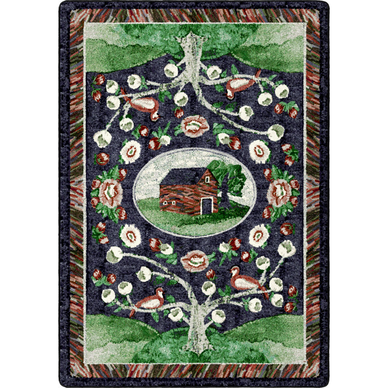 Ayzah Floral Rug, Rectangle 5'4" x 7'8"