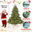 Arbre de Noël 4 pieds pleine forme avec 150 lumières UL - branches mixtes PE / PVC, 673 pointes, base large pour les espaces spacieux, structure à charnières, support en métal stable-340328681