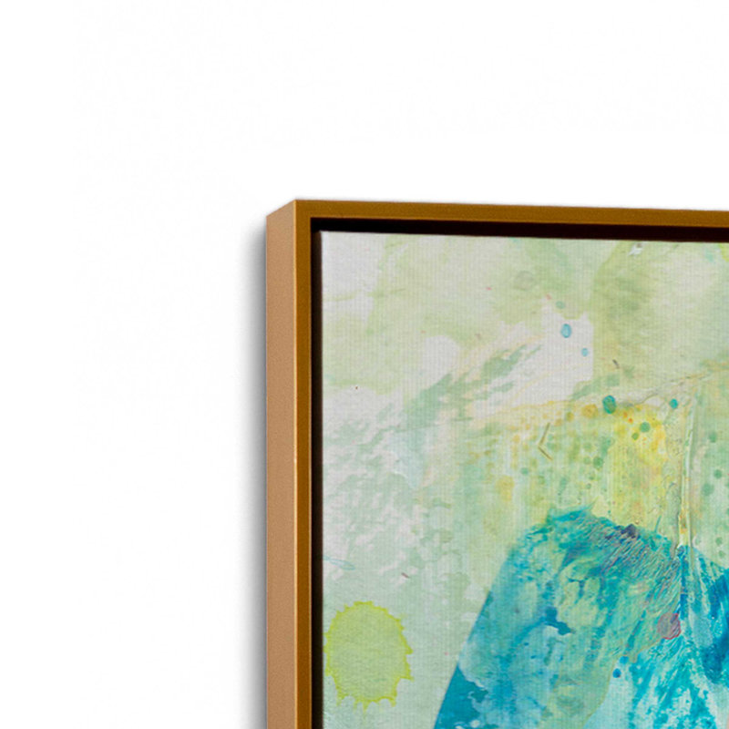 «Glory Abstracts VI» par Allison Ford, reproduction d'art sur toile, Impression dans un cadre flottant sans passe-parto, Doré