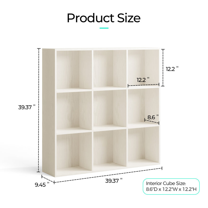 Timberhaven Bookcase, (6 Shelves) 39.37"H x 39.37"W x 9.45"D