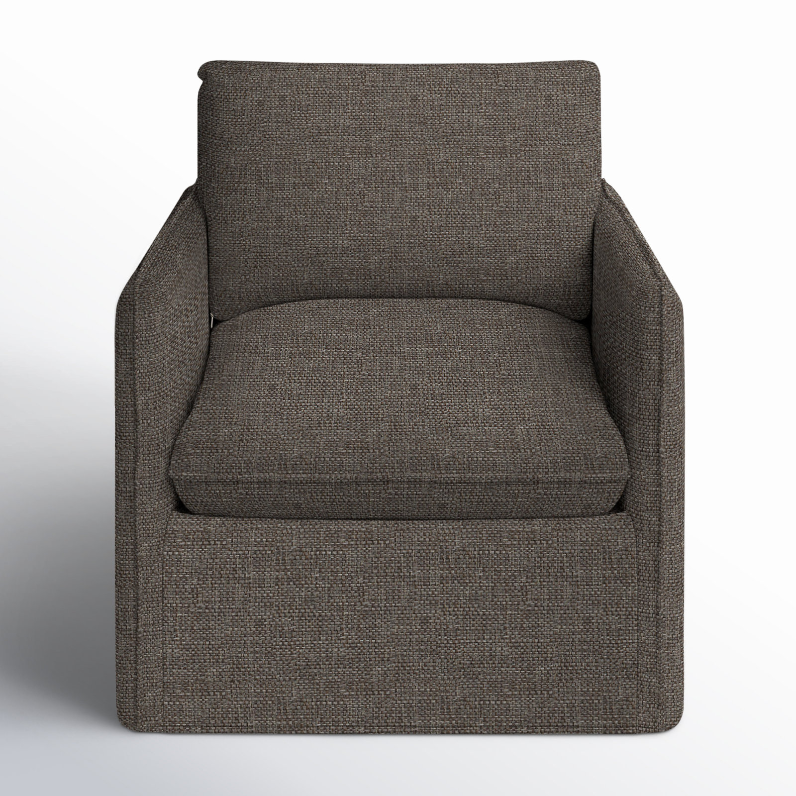Bellatrix Upholstered Armchair, Drusky Charcoal Sustain® Basketweave