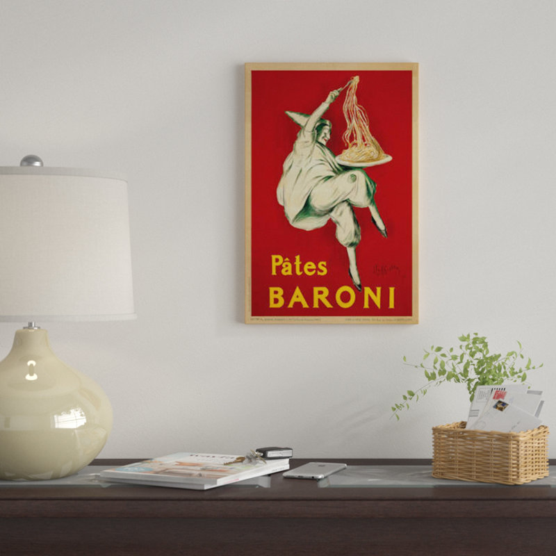 « assiettes baroni, 1921 » par leonetto, cappiello affiche, impression sur toile, H 24 po x l 16 po x P 1 po, Blanc