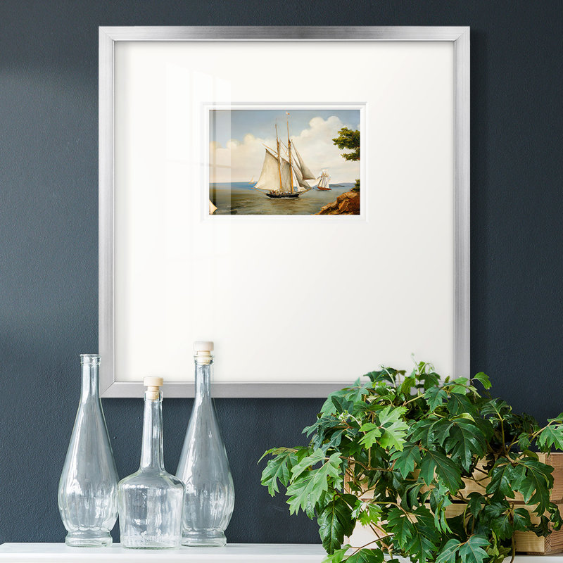 «Little Sailpremium», reproduction encadrée, H 17 po x l 17 po x P 1,25 po, Encadré en gris clair