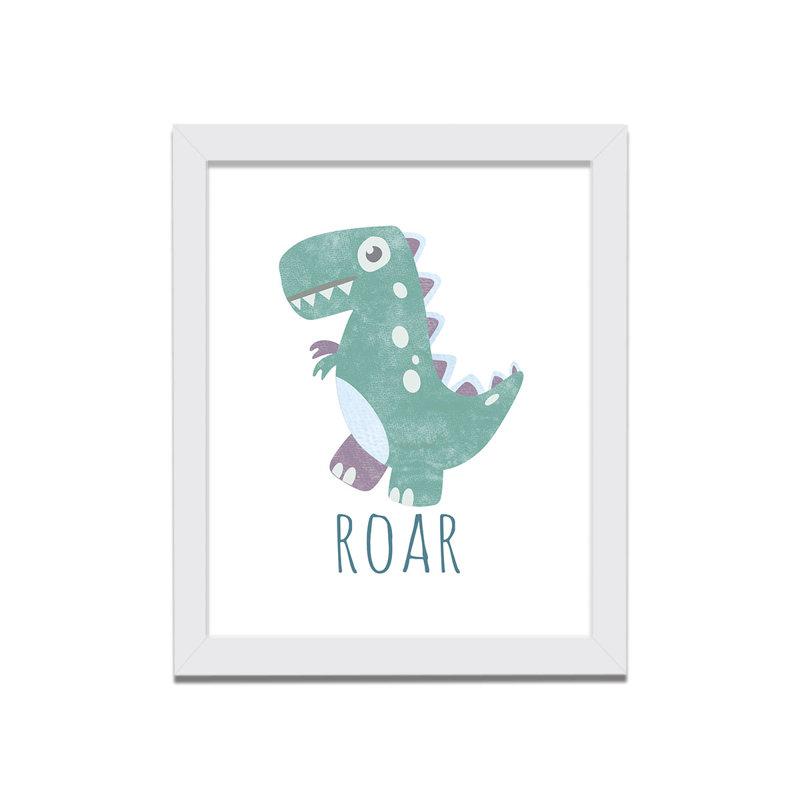 «Roar Simple Dino», art encadré, H 14 po x l 11 po x P 1 po