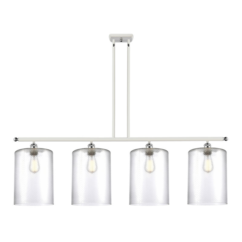 Dublin 4 - Light Pendant, Clear, White/Polished Chrome