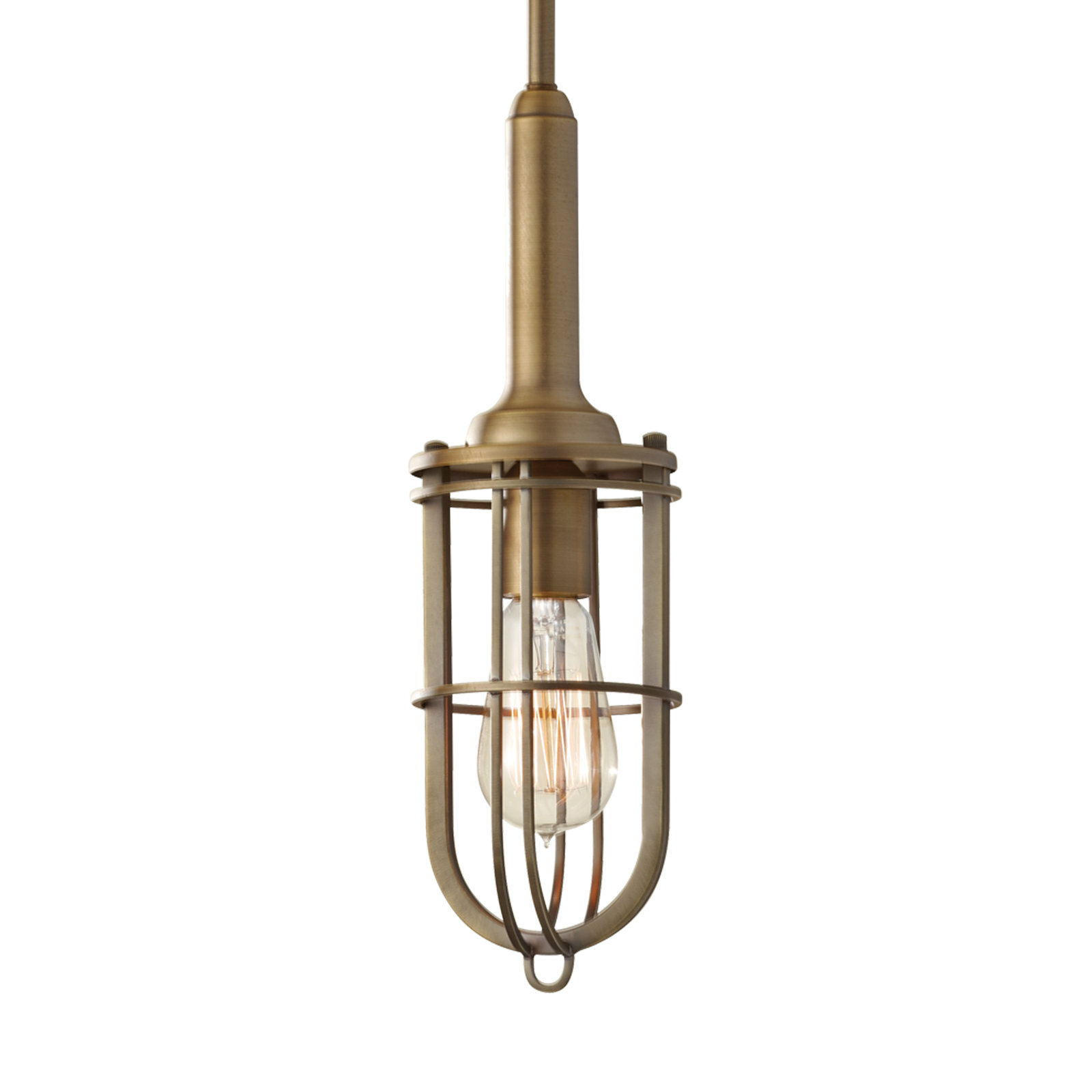 Single Light Dimmable Pendant, Brass