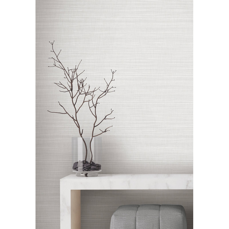 Papier peint rayé Down To Earth Dove, Blanc
