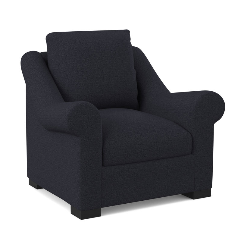 Chaise Canyon, Espresso, 100 % polyester bleu marine Venise