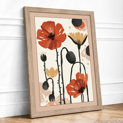 Poppies And Botanicals Botanical - Print