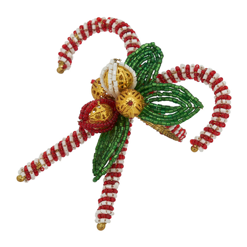 Rond de serviette Candy Cane, Rouge / blanc
