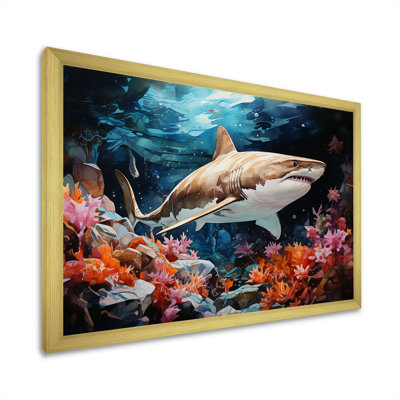 Silent Hunter Sharks Portrait III - plage et océan, art mural sur toile