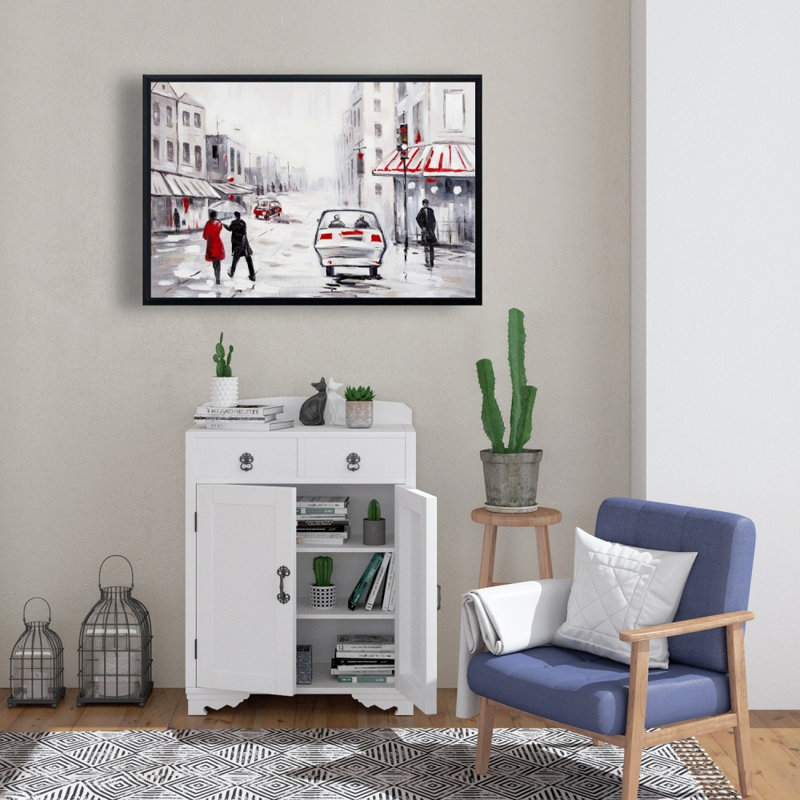 «Peaceful Street Scene», reproduction sur toile