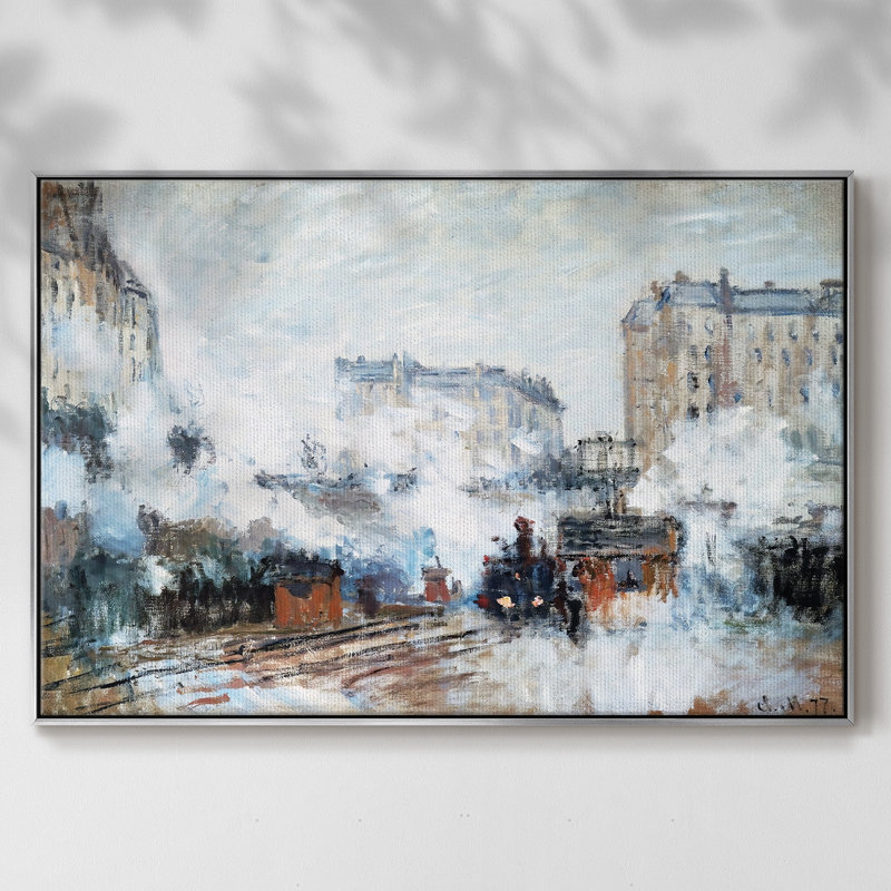 Saint encadré sur toile, H 27 po x l 41 po x P 2 po, Argent