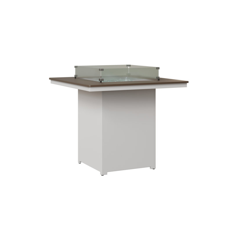 Table de bar Numa Marine, Bronze martelé, H 39 po x l 47 po x P 47 po