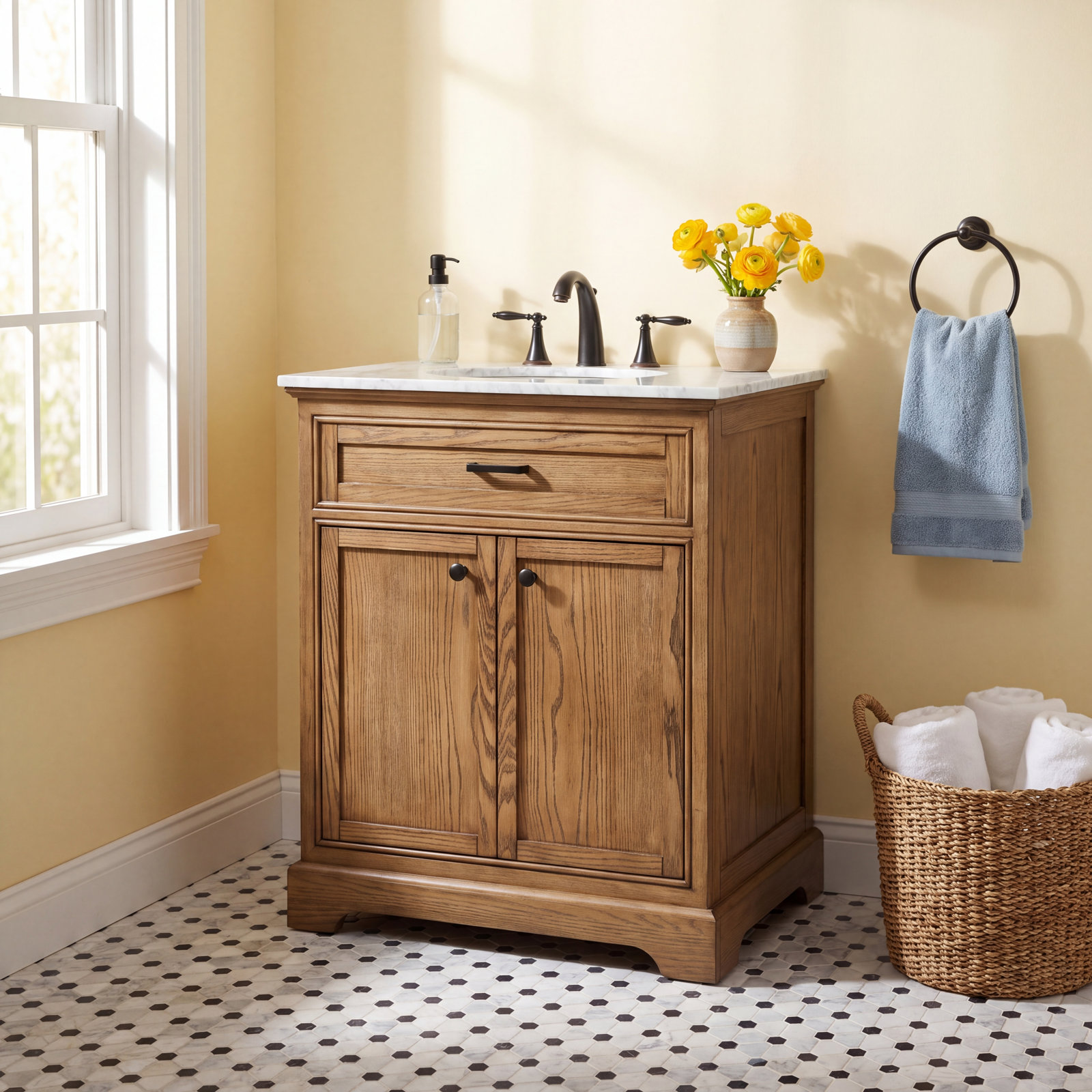 30 " Single Bathroom Vanity, Driftwood