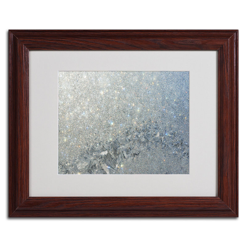 «Frost Pattern Sun Stars» par Cooperstown, reproduction de photo sur toile encadrée, H 11 po x l 14 po x P 0,5 po, Brun