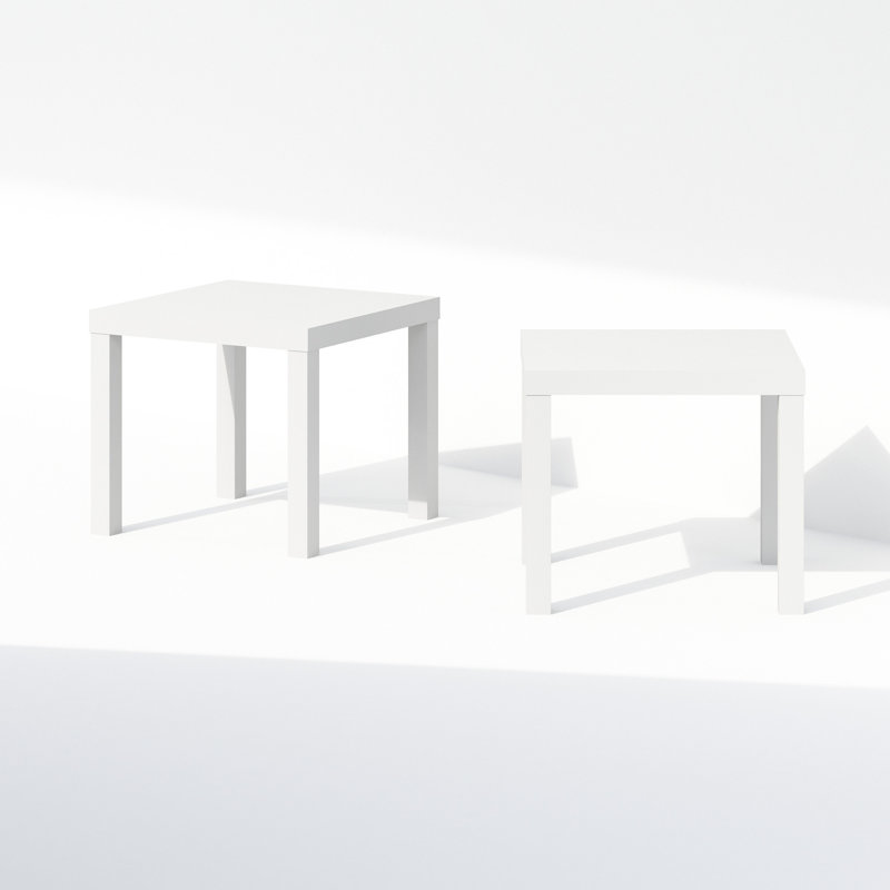 Ensemble de 2 tables d'appoint Furinno, Blanc