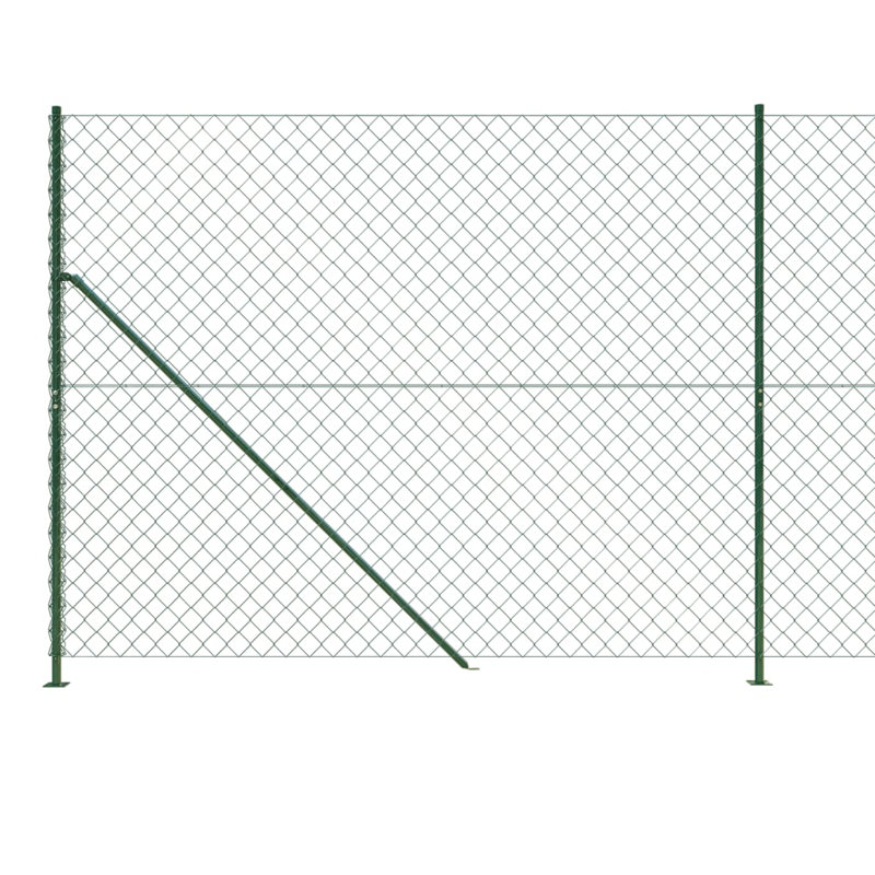 Metal Wire/Mesh Fence, 180cm H x 2500cm W, Green