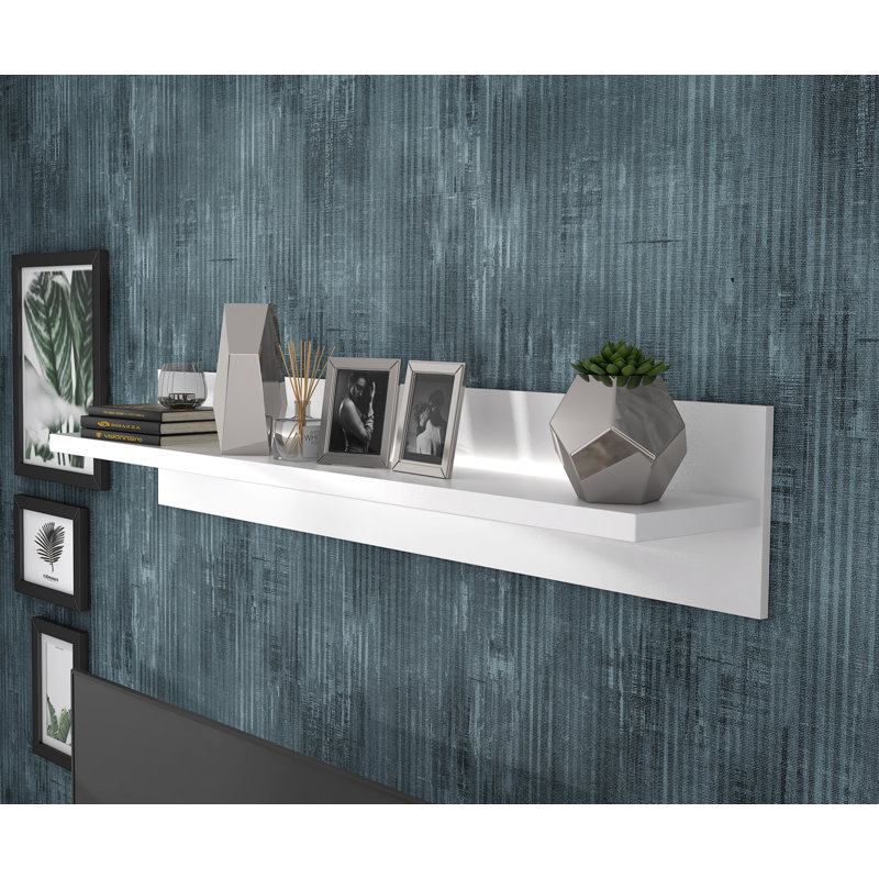 Aahil Floating Shelf with Lights