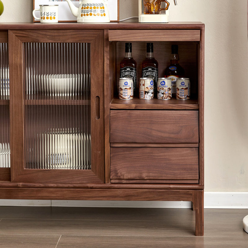 Buffet de rangement tout en bois multifonctionnel, 35.43" H x 47.24" W x 15.74" D