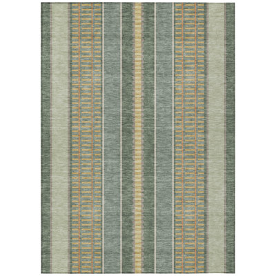 Machine Washable Indoor/Outdoor Chantille ACN2681 Stripes Rug