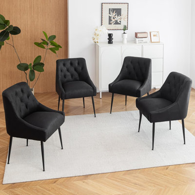 Gennadiy 38cm H Upholstered Metal Side Chair