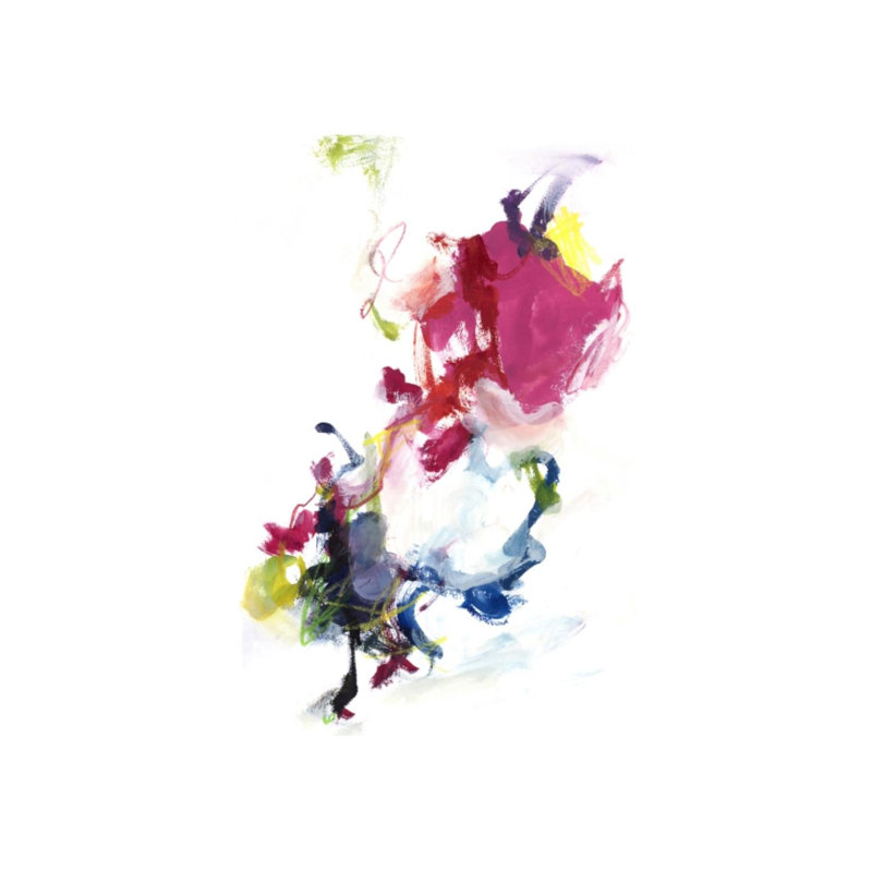 Colorant Twirl I - peinture sur toile, H 60 po x l 40 po