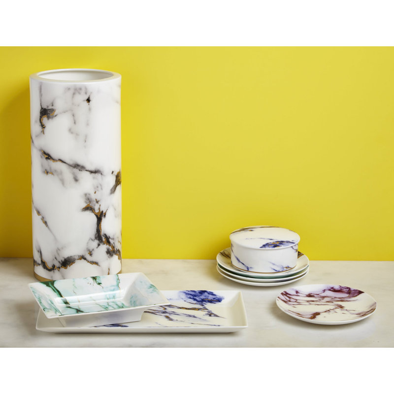 Marble Azure Bone China Accessory Box