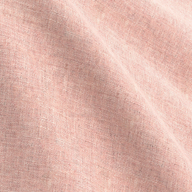 Banc rembourré Ivka, Lin quartz rose texturé Zuma