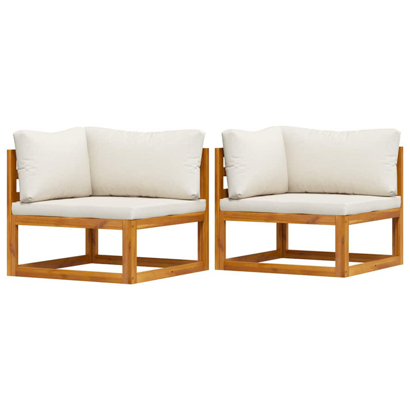 Chaise de patio avec coussins Fernley, Dark Grey, Corner sofa (2 pcs)