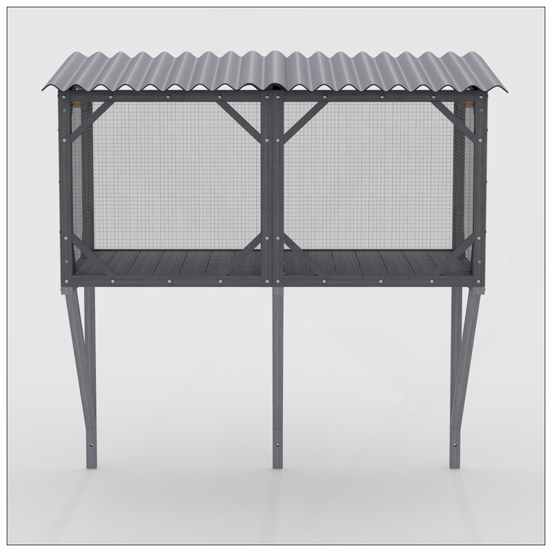 Boîte pour chat, fenêtre d'extérieur pour chat 43,3 po pour bronzer, faire la sieste et regarder, perchoir pour grands chats d'intérieur - utilisation toutes saisons, cage pour chat