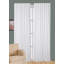 Rideaux à passants blancs en coton texturé blanc, tissu en coton Duck (2 panneaux)-1400447102