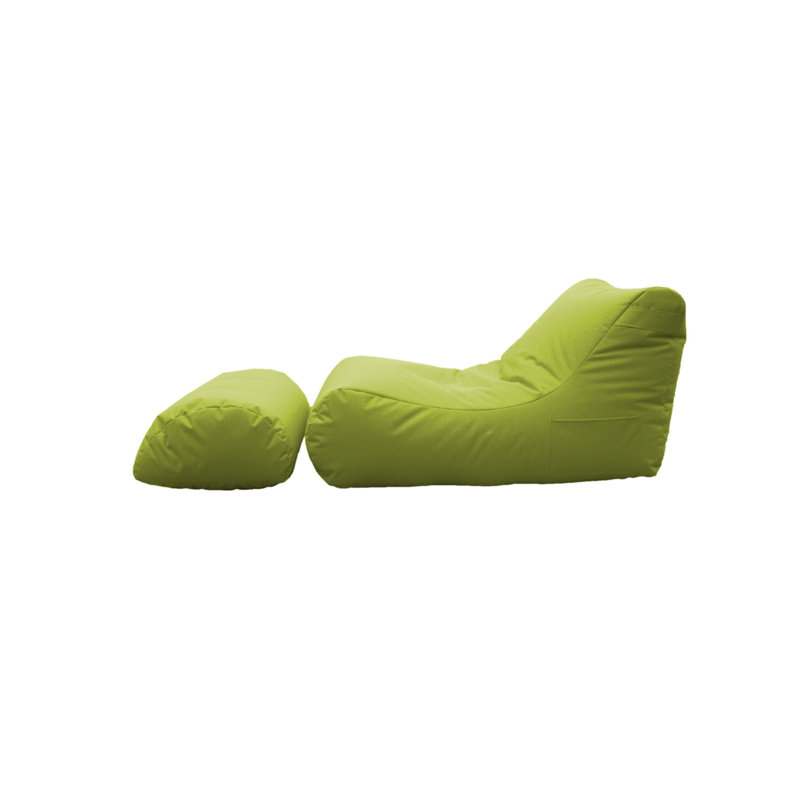 Russel Upholstered Chaise Lounge, Green