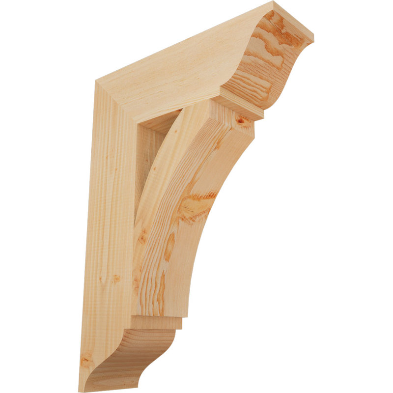 Support traditionnel lisse l 5 5 po x P 20 po x H 28 po Thorton, H 20 po x l 5,5 po x P 28 po, Douglas (lisse)