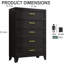 Commode 5 tiroirs pour garde-robe de chambre en métal à 5 tiroirs pour collection et rangement-456751602