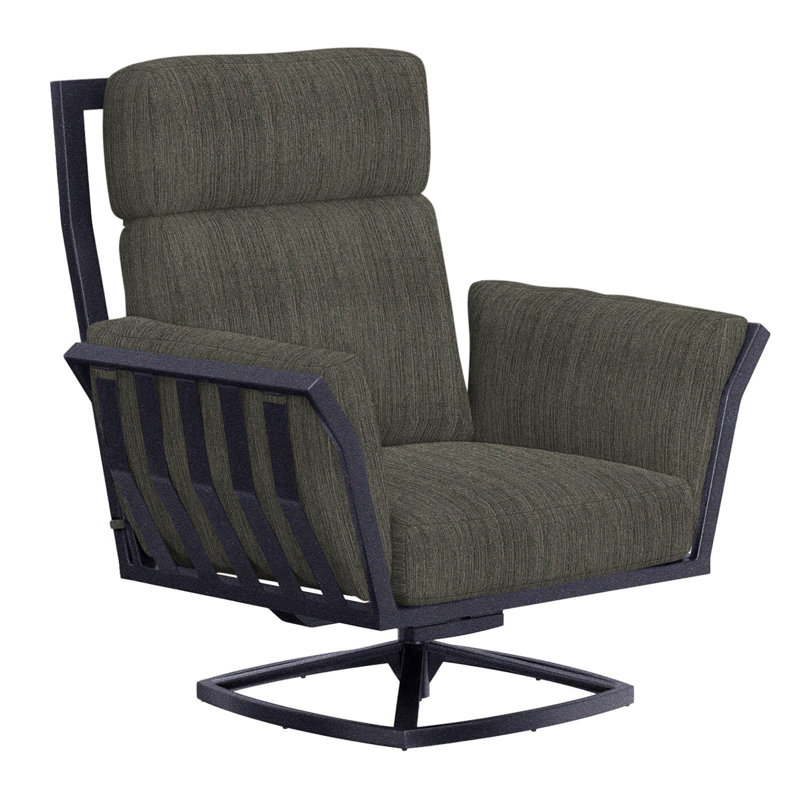 Aris Outdoor Rocker Chair, Graphite, Alcazar Redwood