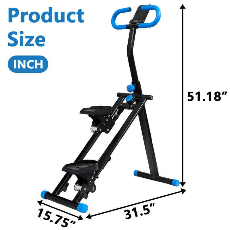 Stepper vertical pliable pour équipement d'entraînement cardio à usage domestique pour les séances d'entraînement du corps entier guidon et pédales réglables Capacité de poids: 300 lb