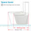 Toilette allongée à fixation murale (siège inclus)