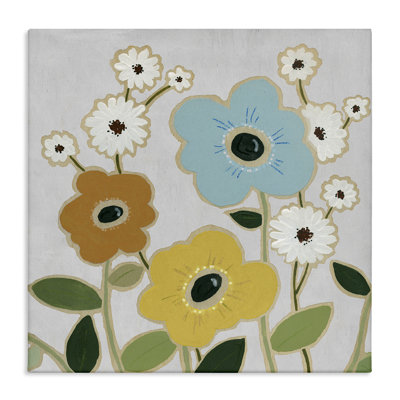 Primary Hued Blossoms Canvas Wall Art by Carol Robinson