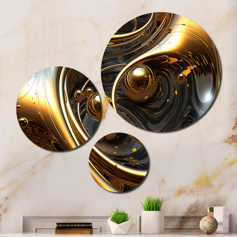 Abstract Wall Decor on Metal