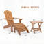 Chaise Adirondack toutes saisons avec porte-gobelet TALE, en bois de plastique résistant à la décoloration pour l'extérieur